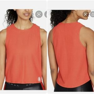 NWOT Koral X SoulCycle Muscle Netz Scarlet Red Mesh Crop Tank